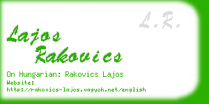 lajos rakovics business card